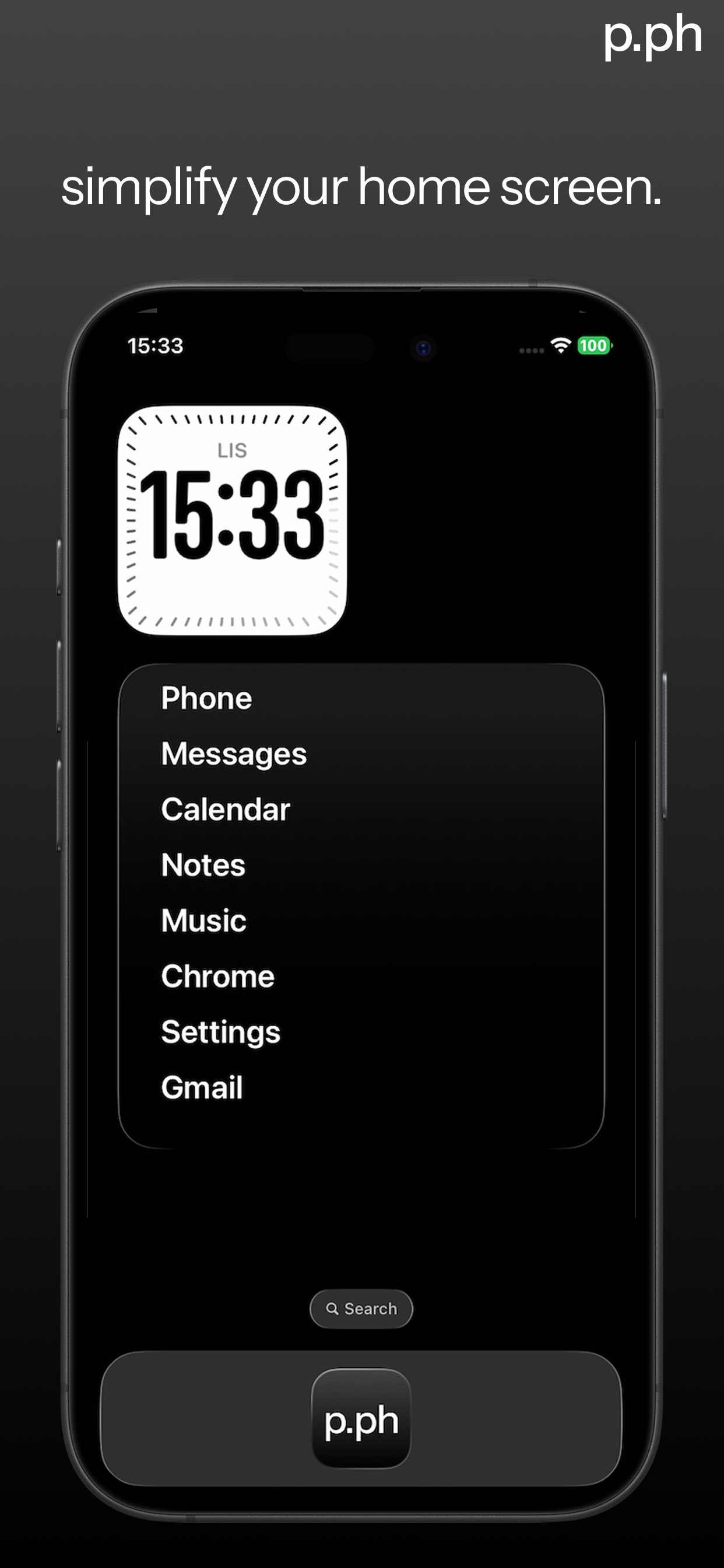 plain.phone app launcher